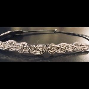 Pink Pewter Metallic Swirl Design Headband